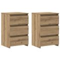 vidaXL Nočné skrinky 2 ks Dub Artisan 40x35x62,5 cm Drevo