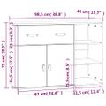 vidaXL Komoda medovohnedá 98,5x40x75 cm borovicový masív