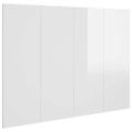 vidaXL Čelo postele lesklé biele 120x1,5x80 cm spracované drevo