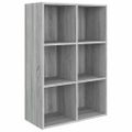vidaXL Knižnica/komoda sivá sonoma 66x30x98 cm spracované drevo