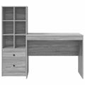 vidaXL Stôl Sivý Sonoma 145.5 x 50 x 127 cm 2 ks