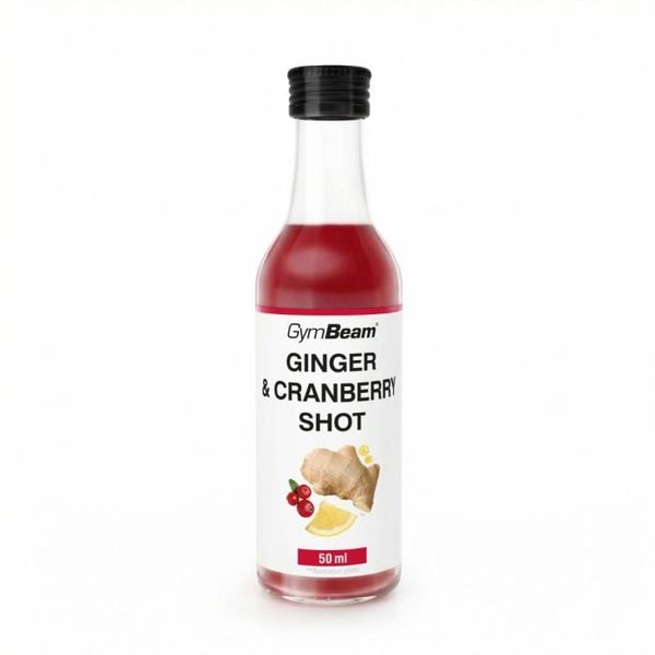 Zázvorový shot s brusnicami - GymBeam, 50 ml