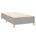 vidaXL Posteľ boxsping s matracom a LED bledosivá 90x190 cm látka