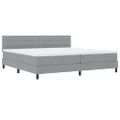 vidaXL Posteľ s pružinovým rámom Svetlosivá 200 x 200 cm látka