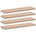 vidaXL Plávajúce police 4 ks 90x23,5x4 cm, kompozitné drevo