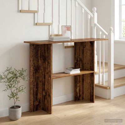 vidaXL Konzolový stôl Staré drevo 100 x 30 x 75 cm Kompozitné drevo