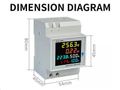 Wattmeter a merač spotreby elektrickej energie na DIN lištu D52-2066 40-300VAC,100A