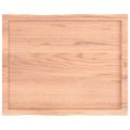 vidaXL Stolová doska svetlohnedá 80x60x(2-4)cm ošetrený masív hrany