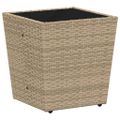 vidaXL Záhradný bistro set 3 ks Béžová polyratan