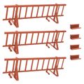 vidaXL Strážca snehu na streche Červená 300 x 29,5 x 34,5 cm Oceľ