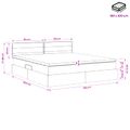 vidaXL Postel s úložným prostorem a matrací Modrá 180 x 200 cm Zamat