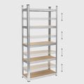 Kovový úložný regál Atos RB-1255 150x70x30 cm strieborný