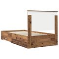 vidaXL Rám postele Staré drevo 100 x 200 cm Kompozitné drevo