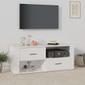 vidaXL TV skrinka biela 100x35x40 cm spracované drevo