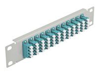 10" Fiber Optic Patch Panel 12 portov LC Q
