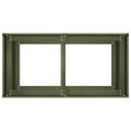 VidaXL kvetináč Olive Green 80x40x80 cm Oceľ valcovaná za studena