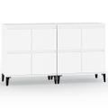 vidaXL Komody 2 ks biele 60x35x70 cm spracované drevo