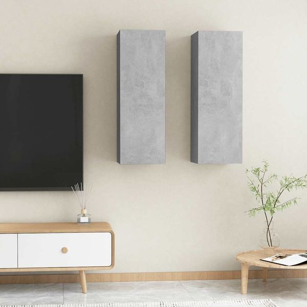 vidaXL TV skrinky 2 ks, betónovo sivé 30,5x30x90 cm, kompozitné drevo