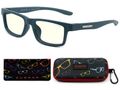 GUNNAR kancelářske/herní brýle  CRUZ KIDS SMALL (4-8) TEAL čirá skla BLF 35 NATURAL focus Brýle, kancelárské, herní, modré obroucky, cirá skla, pro deti 4-8 let