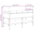 vidaXL Lavička na topánky dymový dub 85,5x42x57,5 cm kompozitné drevo