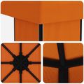 vidaXL Altánok 4 × 3 m Oranžová Polyester a oceľ 190 gsm