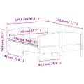 vidaXL Posteľ bez matraca voskovo hnedá 140x190 cm masívna borovica