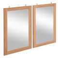 vidaXL Nástenné zrkadlá z masívneho teakového dreva 2ks 50x70 cm