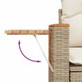 vidaXL Súprava záhradných pohoviek 9 ks Béžová polyratan