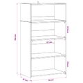 vidaXL Highboard Dub artisan 70 x 41 x 124 cm Kompozitné drevo