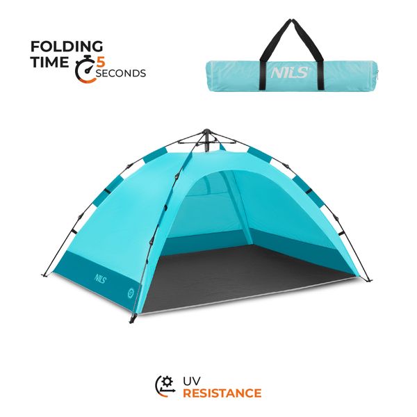 Pop-up plážový stan NILS NC4802 modrý