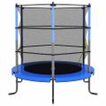 vidaXL Trampolína s bezpečnostnou sieťou okrúhla 140x160 cm modrá