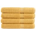 vidaXL Prémiové uteráky SOLUND 4 ks zlaté 100x200 cm 600 g/m2