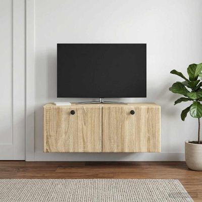 vidaXL Nástenná TV skrinka 78,5 x 31 x 30 cm Dub sonoma