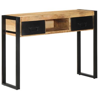 vidaXL Konzolový stolík 100x35x75 cm Masívne hrubé drevo Mango