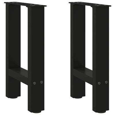 vidaXL Nohy konferenčného stolíka, čierne, 2 ks, 28 x (42-43) cm, oceľové
