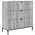 vidaXL Servírovacia skriňa Sivý Sonoma 79,5 x 33 x 82 cm
