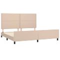 vidaXL Posteľný rám s čelom kapučínový 200x200 cm umelá koža