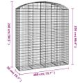 vidaXL Oblúkový gabionový kôš 200x50x220/240 cm pozinkované železo