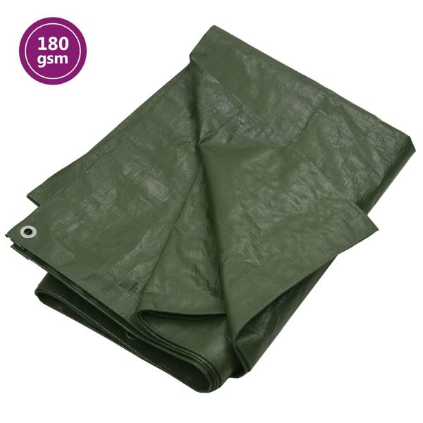vidaXL Plachta 180 g/m² 6x10 m zelená HDPE