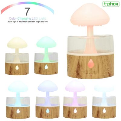 Zvlhčovač/difuzér T-Phox s lampou rain cloud biela
