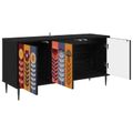 vidaXL TV skrinka ESSEN 102 x 33 x 51 cm Čierny dub Kompozitné drevo