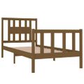 vidaXL Posteľný rám medový drevený masív 75x190cm malé jednolôžko