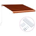 vidaXL Automatická zaťahovacia markíza 400x300 cm oranžová a hnedá