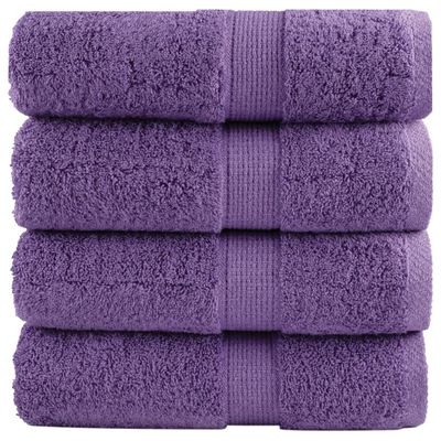 vidaXL Prémiové umývacie utierky SOLUND 4 ks fialové 30x30 cm 600 g/m²