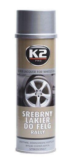 K2 SILVER LACQUER FOR WHEELS RALLY 500 ml - strieborný lak na kolesá