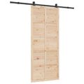 vidaXL Posuvné dvere 80 x 208 cm Borovicový masív Prírodná