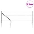 vidaXL Hexagonálny plot s stĺpom 25 x 0,6 m PVC potiahnutá oceľ Sivá