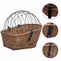 vidaXL Kôš na zadný nosič bicykla s krytom 55x31x36 cm, prírodná vŕba