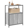 vidaXL Kúpeľňová skrinka s policami sivá sonoma 76,5x35x95 cm