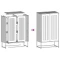vidaXL Highboard Antracit 68x39x123 cm Oceľ